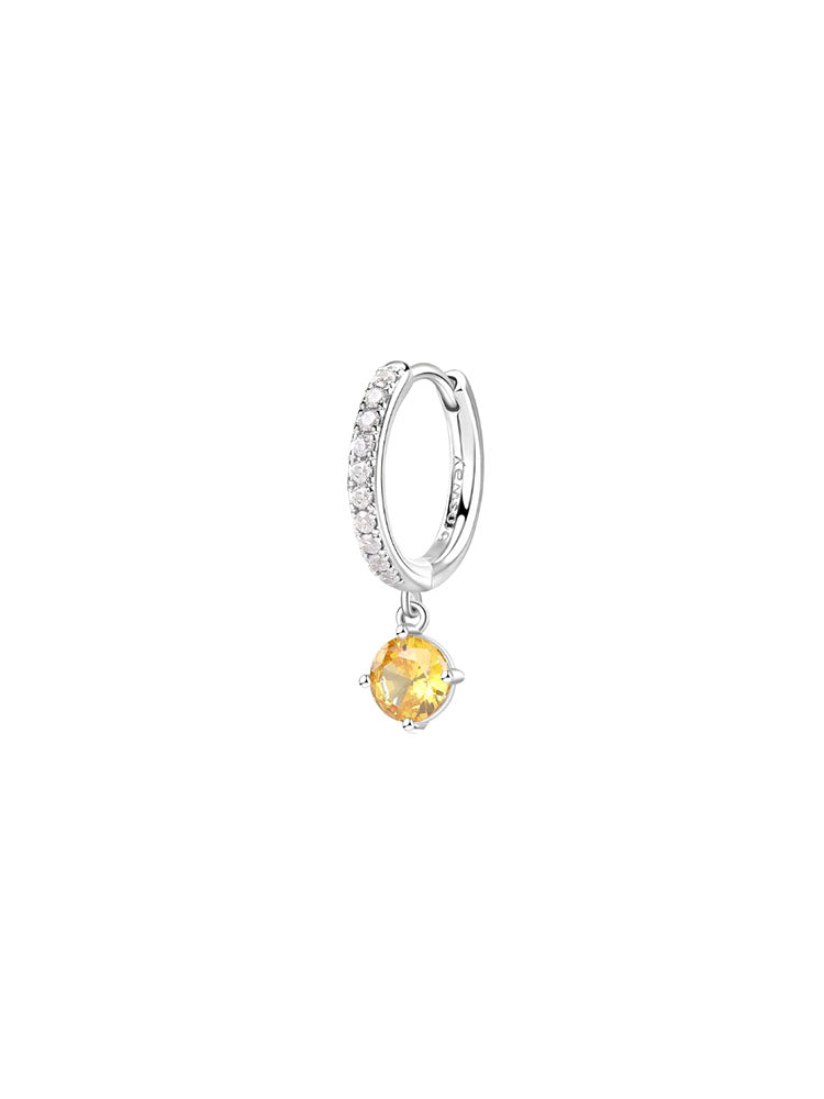 MONO ORECCHINO DONNA PENDENTI FANCY IN ARGENTO CON ZIRCONI GIALLI BROSWAY