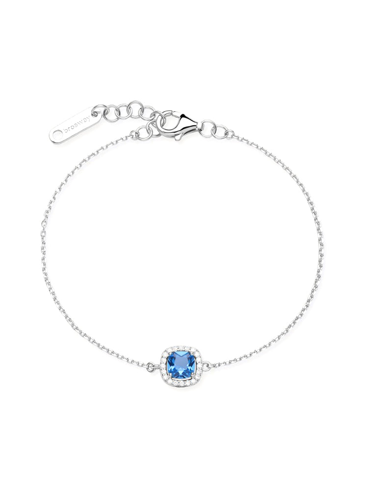 BRACCIALE DONNA IN ARGENTO CON ZIRCONE CENTRALE BLU FANCY BROSWAY