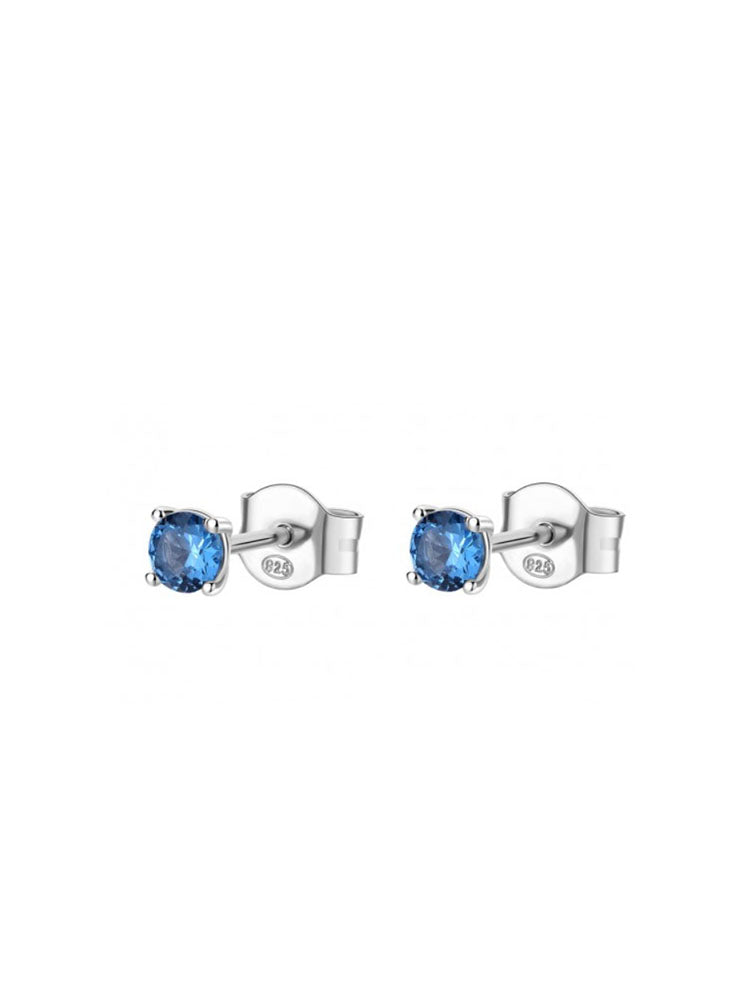 ORECCHINI DONNA FANCY PUNTO LUCE IN ARGENTO CON ZIRCONI BLU BROSWAY