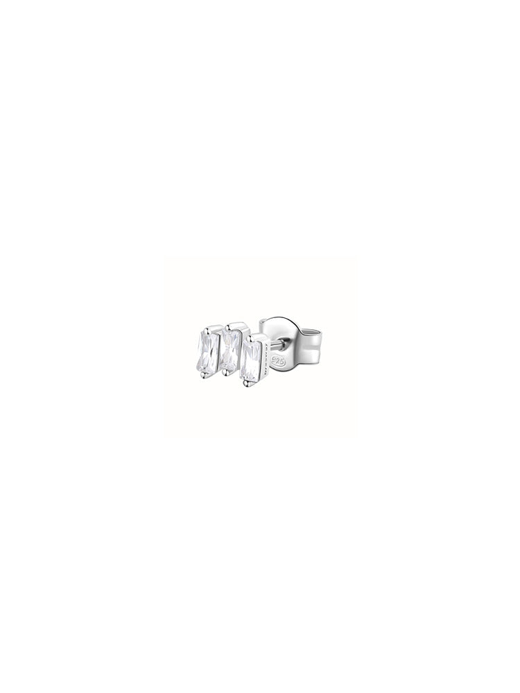 MONO ORECCHINO DONNA FANCY IN ARGENTO E ZIRCONI A BAGUETTE BIANCHI BROSWAY