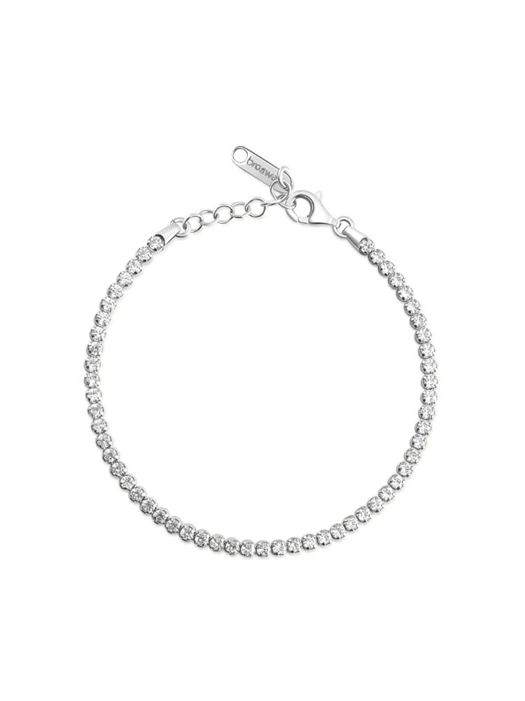 BRACCIALE DONNA TENNIS IN ARGENTO CON ZIRCONI BIANCHI FANCY BROSWAY