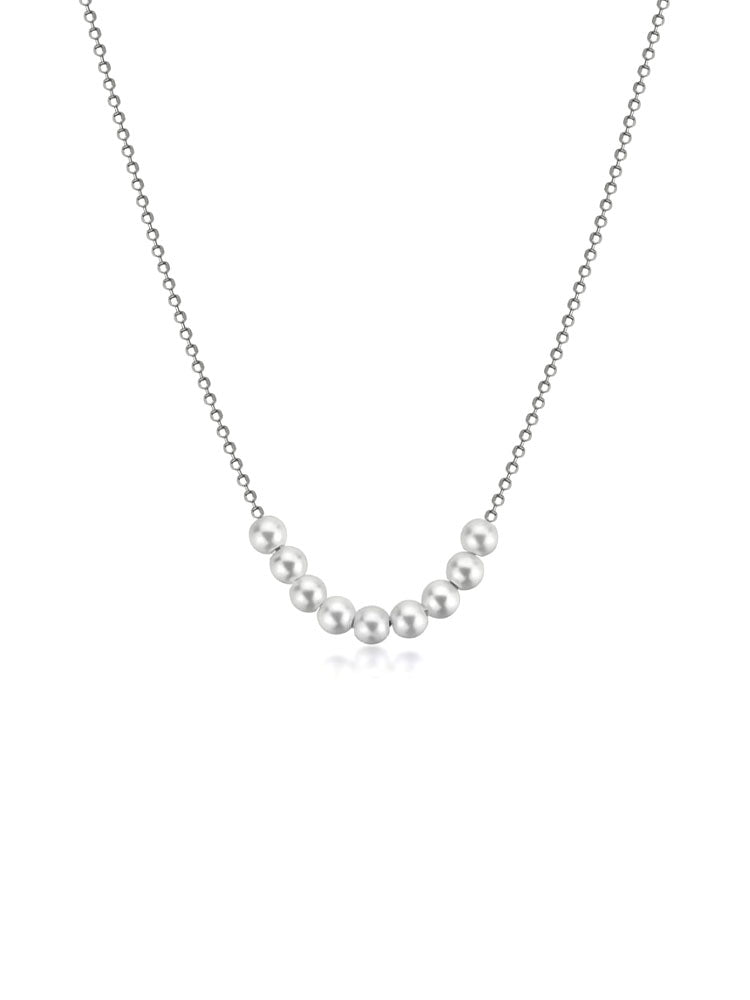 COLLANA DONNA IN ARGENTO CON PERLE CENTRALI FANCY BROSWAY