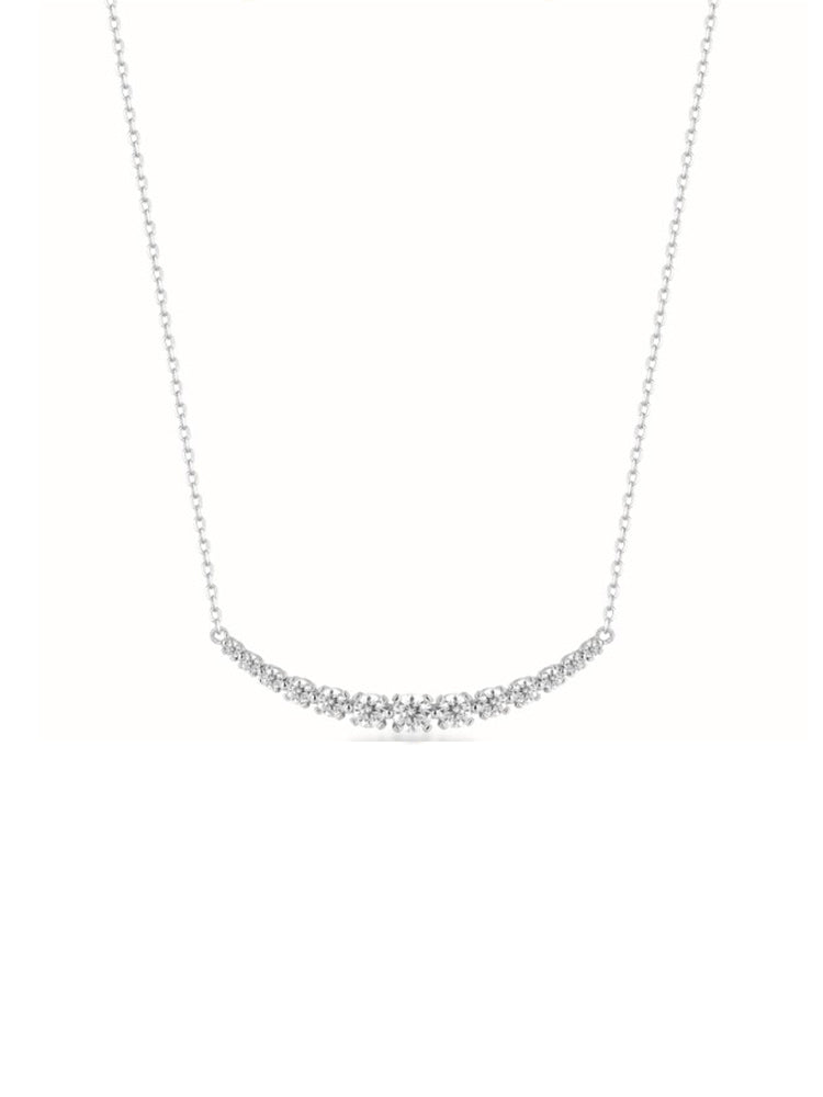 COLLANA DONNA GIROCOLLO IN ARGENTO CON ZIRCONI BIANCHI FANCY BROSWAY