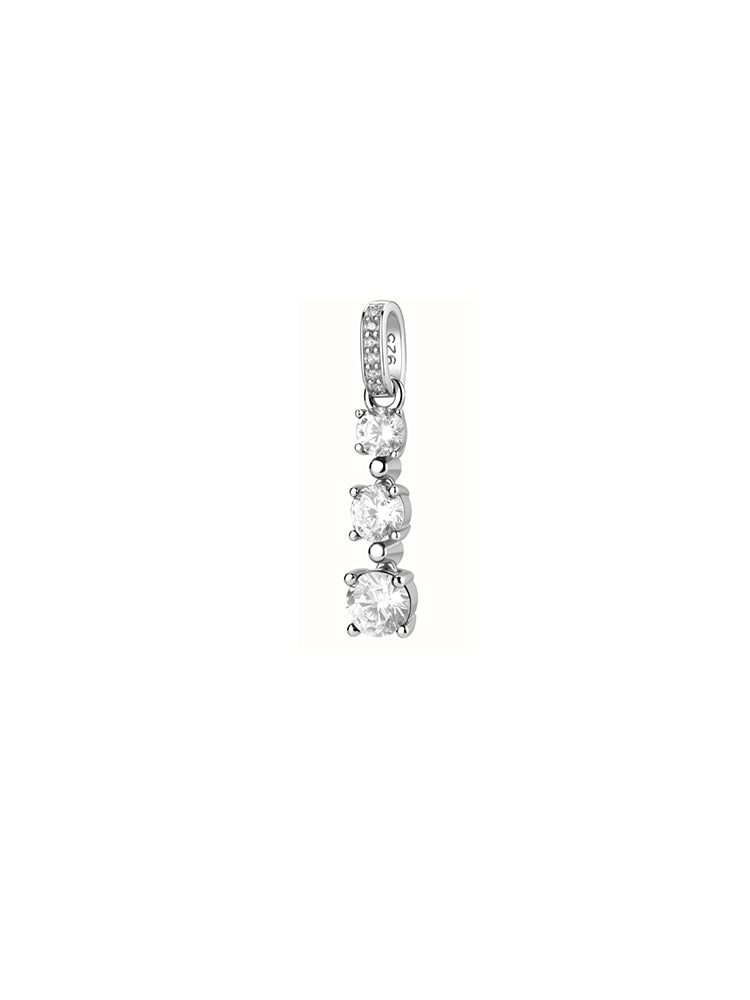CHARM DONNA TRILOGY PENDENTE IN ARGENTO CON ZIRCONI BIANCHI FANCY BROSWAY