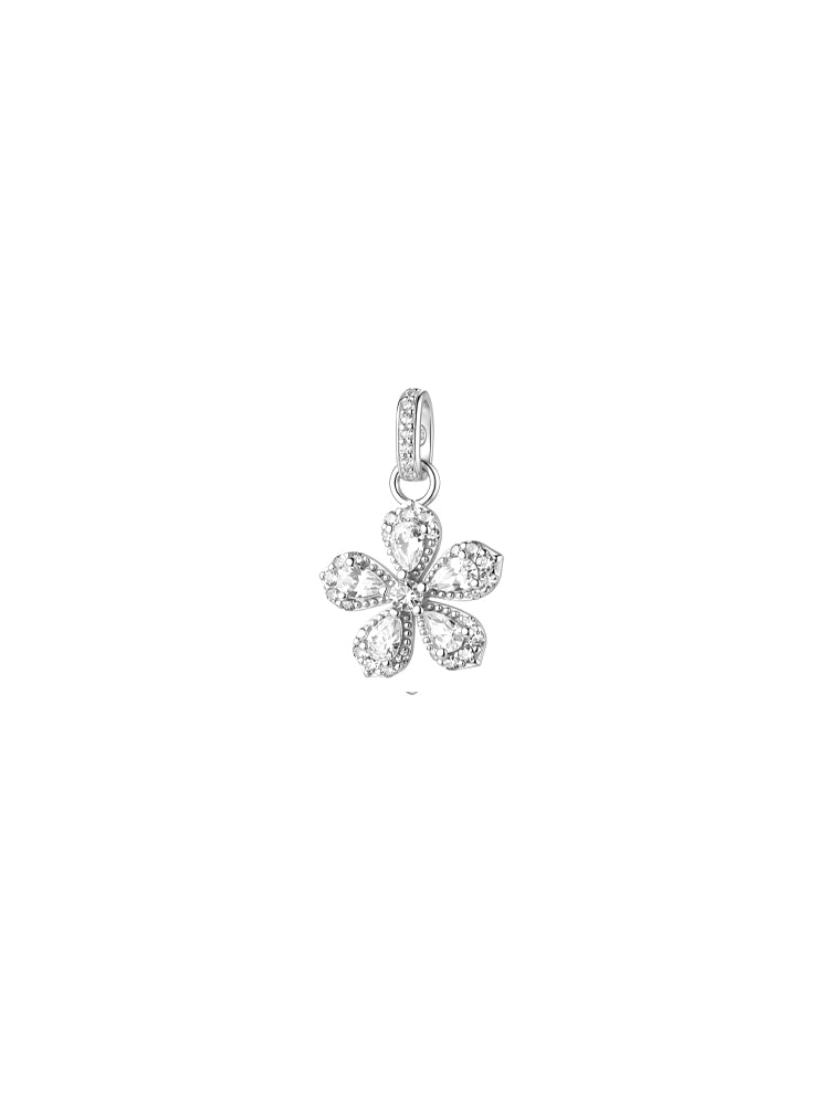 CHARM DONNA A FIORE PENDENTI CON ZIRCONI FANCY BROSWAY