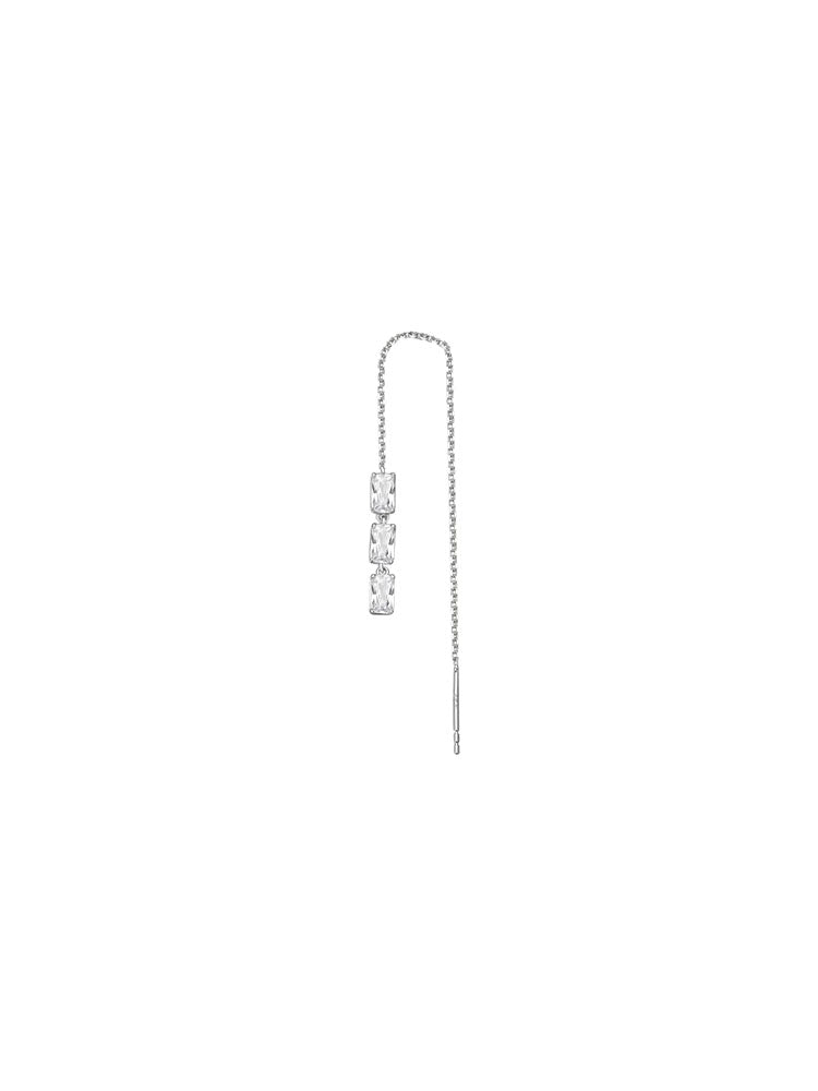 MONO ORECCHINO SALISCENDI DONNA IN ARGENTO CON BAGUETTE CUBIC ZIRCONIA FANCY BROSWAY