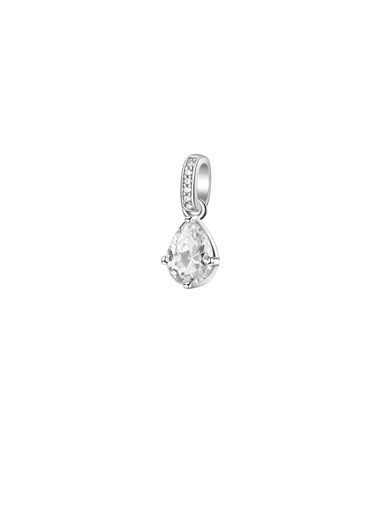 CHARM DONNA PENDENTE IN ARGENTO CON ZIRCONE BIANCO FANCY BROSWAY