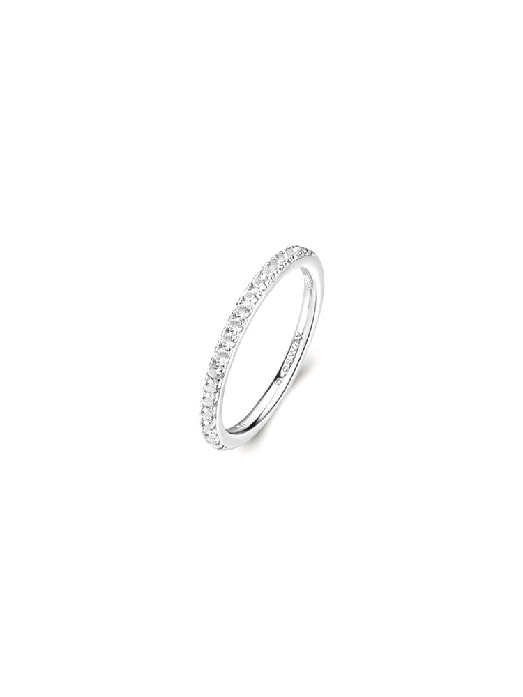 ANELLO DONNA VERETTA FANCY IN ARGENTO CON ZIRCONI BIANCHI MISURA 16 BROSWAY