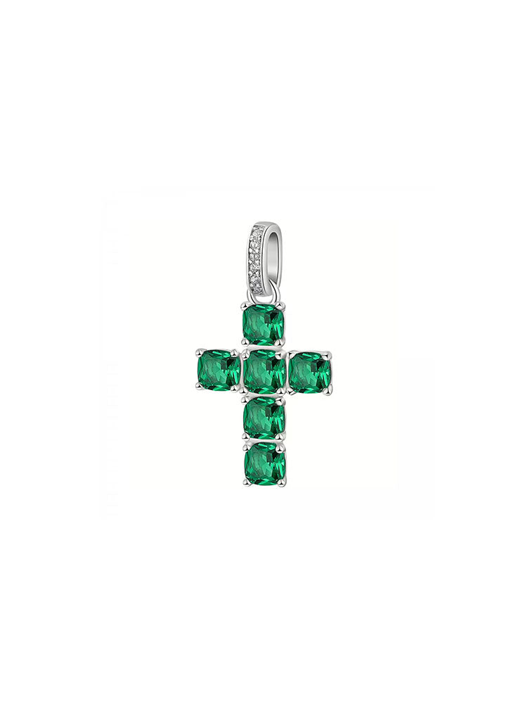 CHARM DONNA PENDENTE IN ARGENTO CON ZIRCONI VERDI COLLEZIONE FANCY BROSWAY
