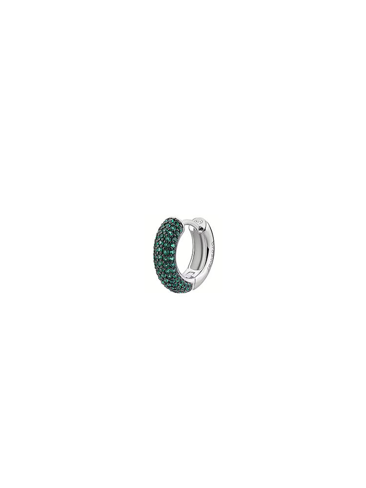 MONO ORECCHINO DONNA IN ARGENTO FANCY CON ZIRCONI VERDI BROSWAY