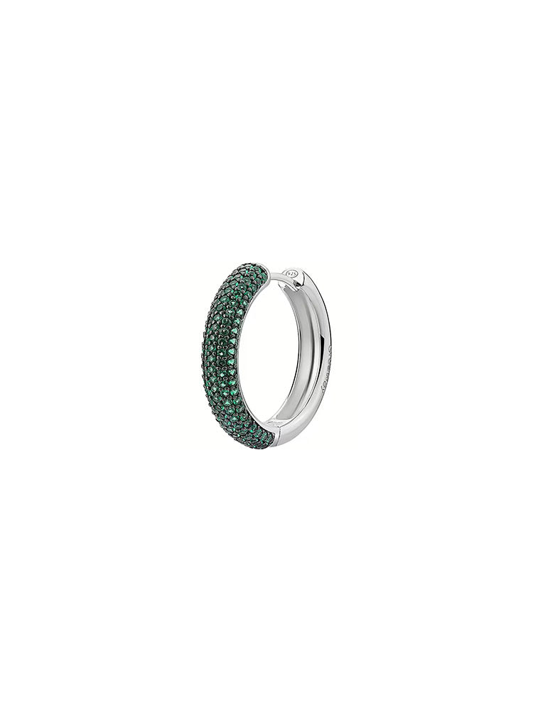 MONO ORECCHINO DONNA IN ARGENTO FANCY CON ZIRCONI VERDI BROSWAY