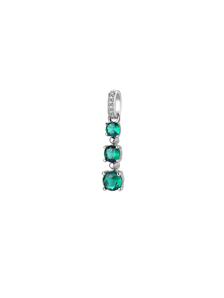 CHARM DONNA TRILOGY PENDENTE IN ARGENTO CON ZIRCONI VERDI FANCY BROSWAY