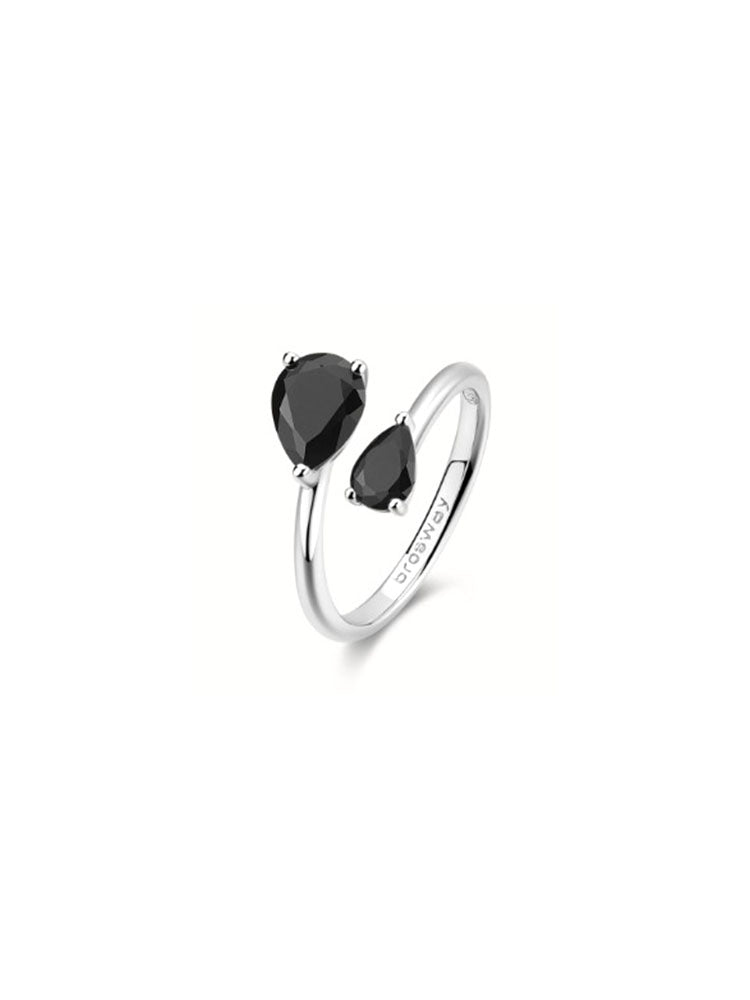 ANELLO DONNA IN ARGENTO CON ZIRCONI MISURA 18 FANCY BROSWAY