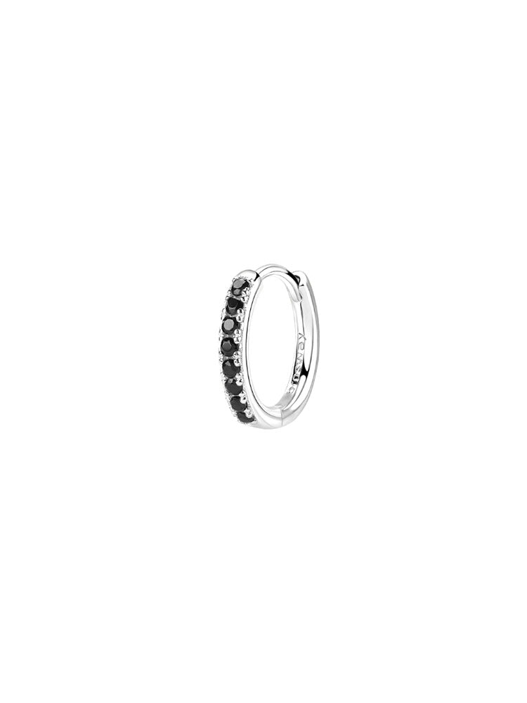 MONO ORECCHINO FANCY IN ARGENTO SILVER CON ZIRCONI NERI BROSWAY