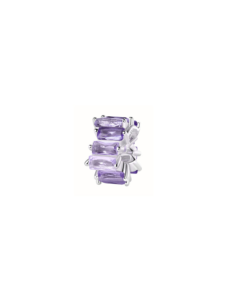 CHARM DONNA IN ACCIAIO CON CRISTALLI BAGUETTE VIOLA FANCY BROSWAY