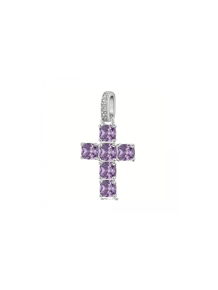 CHARM DONNA PENDENTE IN ARGENTO CON ZIRCONI VIOLA COLLEZIONE FANCY BROSWAY