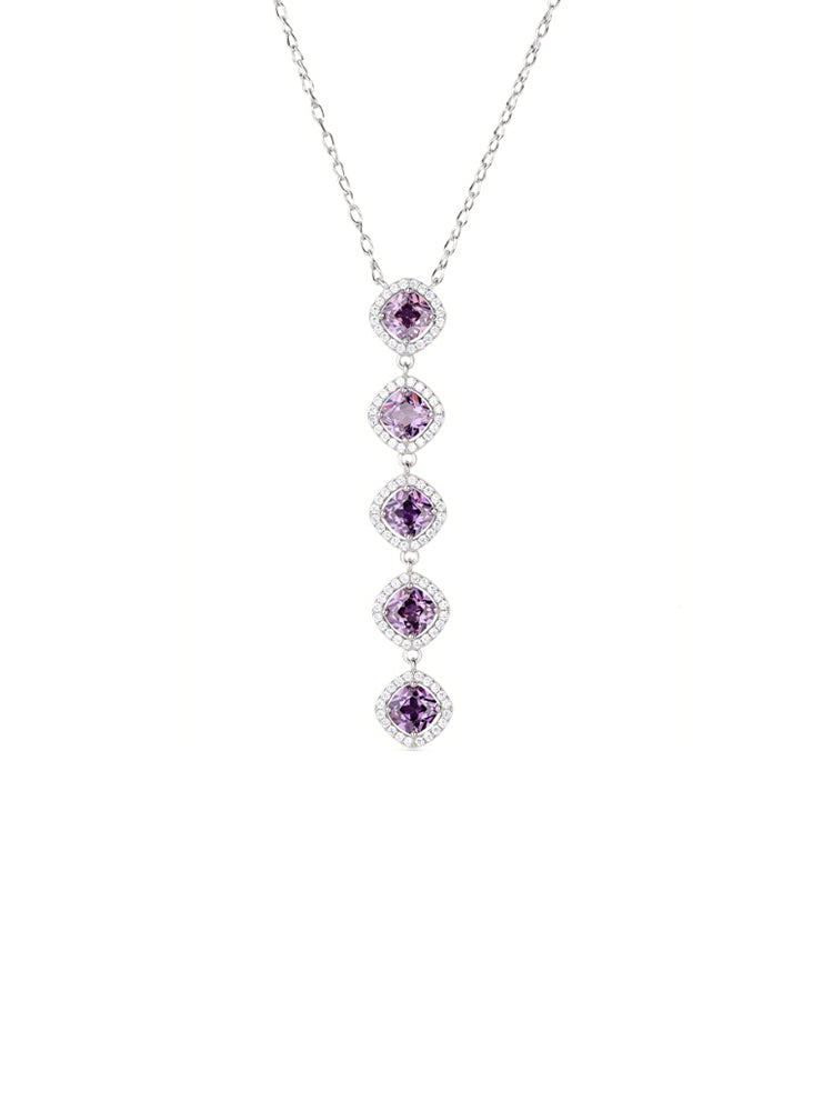 COLLANA DONNA A Y IN ARGENTO CON ZIRCONI LILLA FANCY BROSWAY