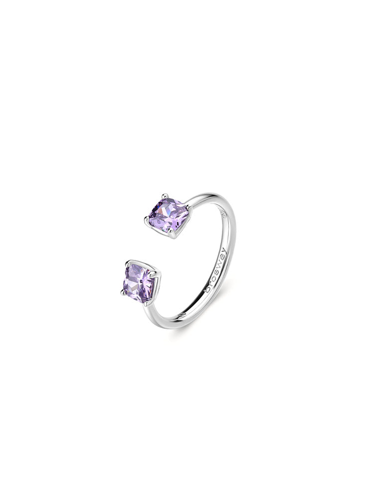 ANELLO DONNA IN ARGENTO CON ZIRCONI VIOLA MIS 14 FANCY BROSWAY