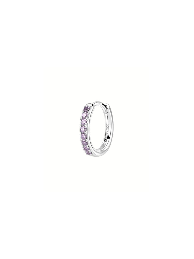 MONO ORECCHINO DONNA FANCY IN ARGENTO SILVER CON ZIRCONI ROSA BROSWAY