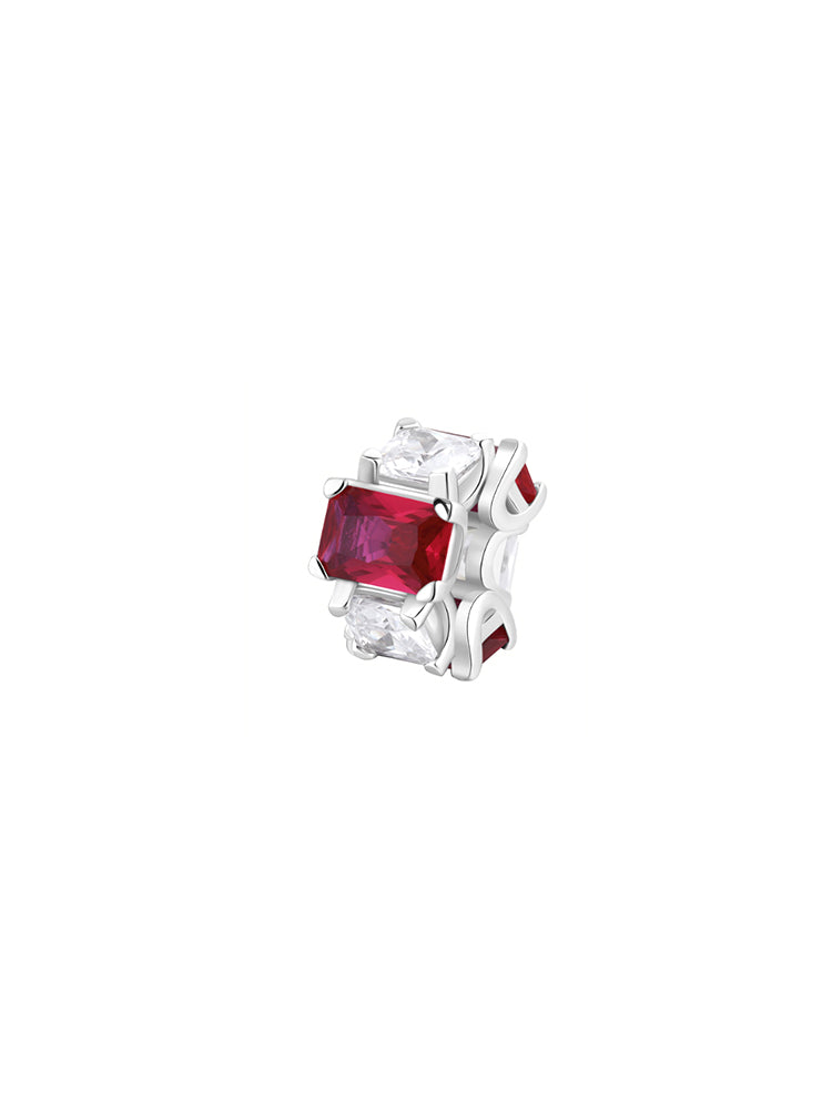CHARM DONNA IN ARGENTO CON ZIRCONI BIANCHI E FUCSIA FANCY BROSWAY