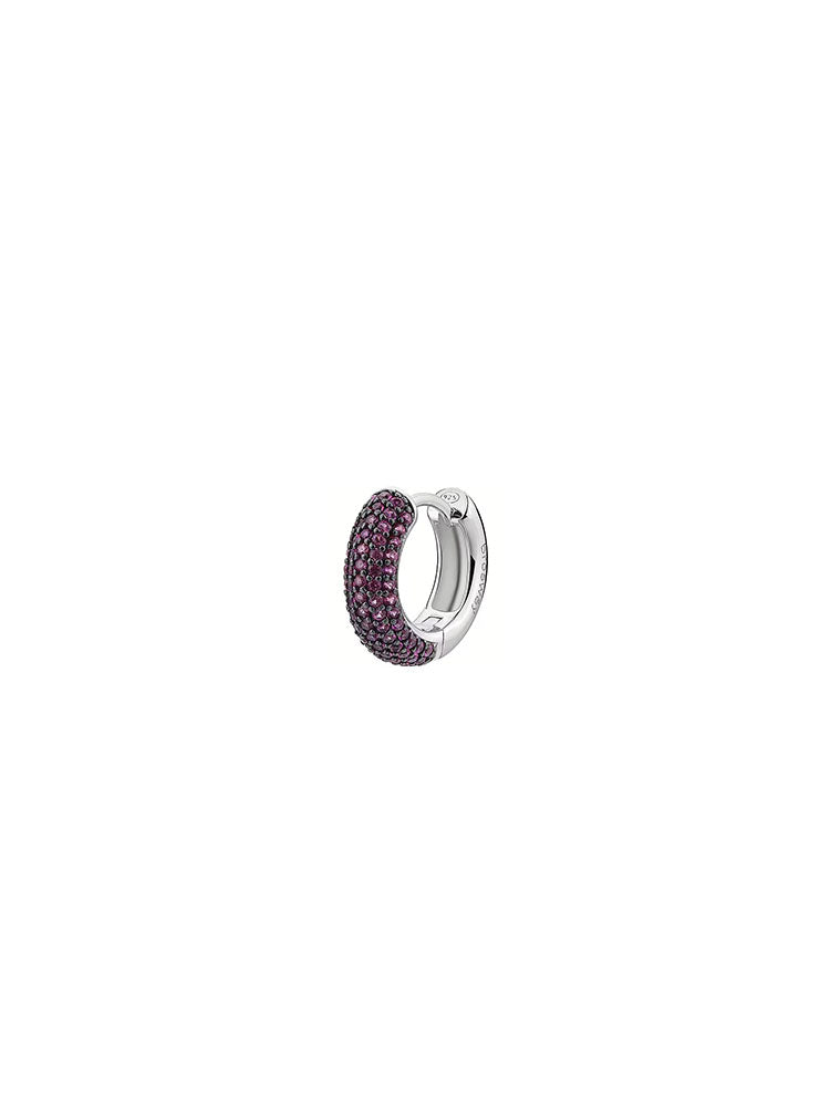 MONO ORECCHINO DONNA IN ARGENTO FANCY CON ZIRCONI ROSSI BROSWAY