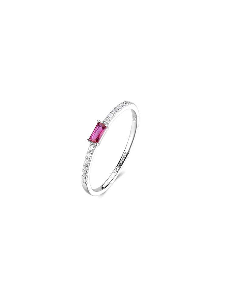 ANELLO DONNA IN ARGENTO CON ZIRCONE ROSSO MIS 14 FANCY BROSWAY