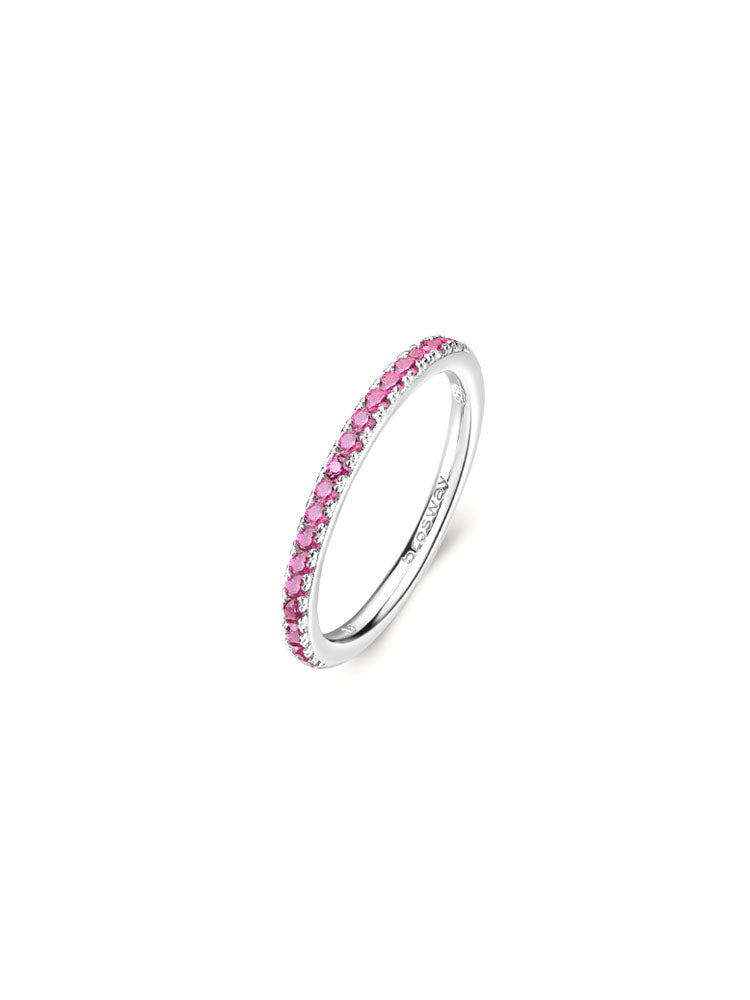 ANELLO DONNA FANCY VERETTA IN ARGENTO CON ZIRCONI RUBY MIS 20 BROSWAY