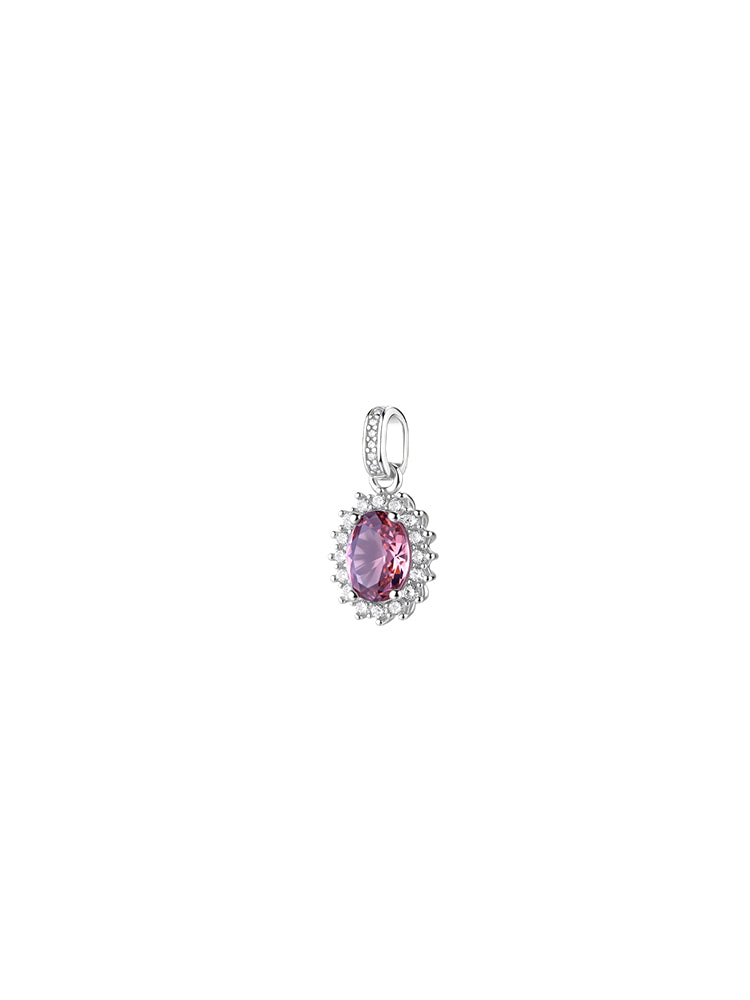 CHARM DONNA CON ZIRCONE ROSA VINTAGE FANCY BROSWAY