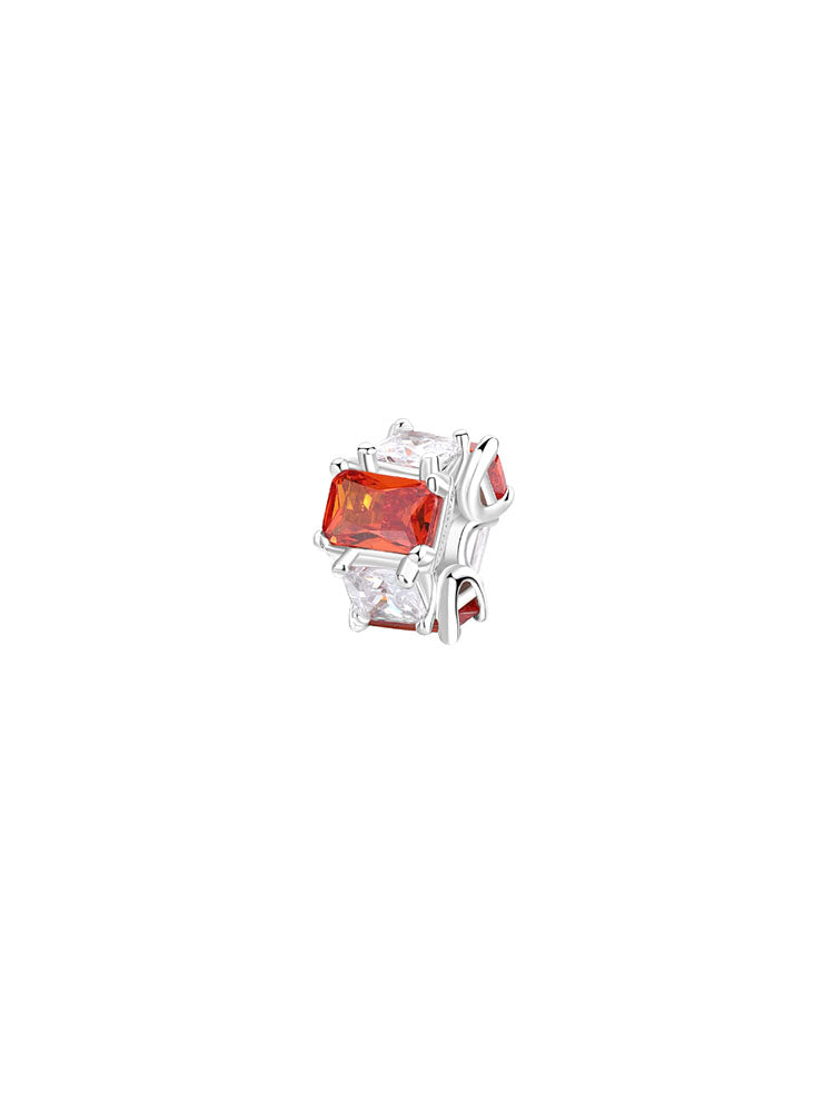 CHARM DONNA FANCY IN ARGENTO CON ZIRCONI BAGUETTE BIANCHI E ORANGE BROSWAY