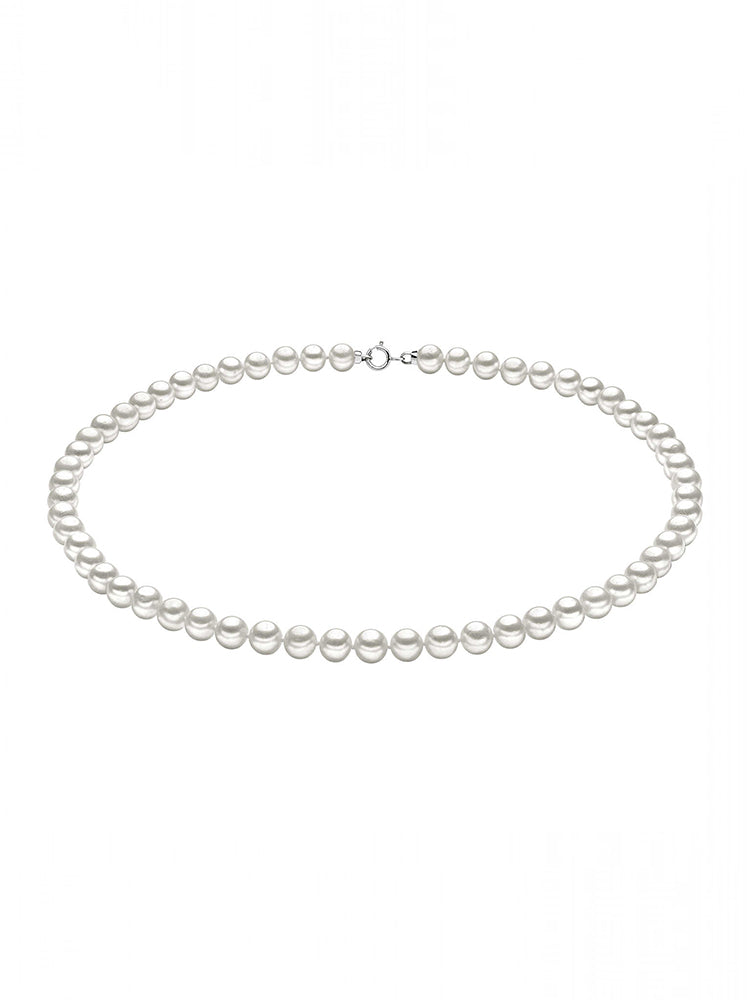 COLLANA DONNA, GIROCOLLO DI PERLE E ORO BIANCO COMETE GIOIELLI