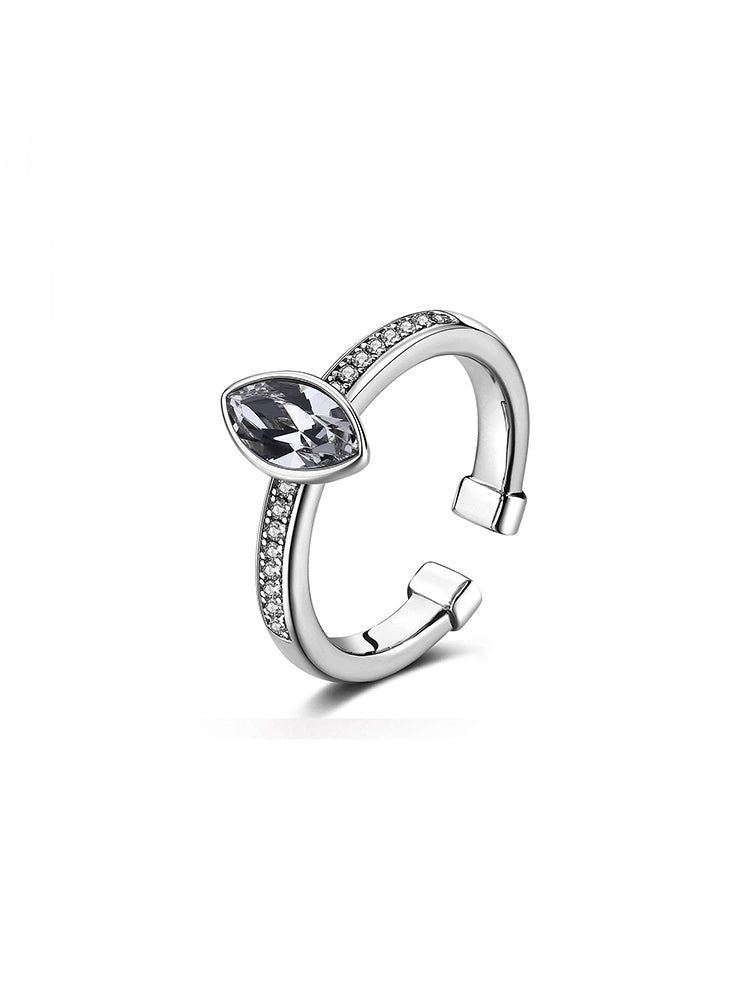 ANELLO DONNA TRING, ARGENTO CON PAVE' DI ZIRCONI BIANCHI MIS14 BROSWAY