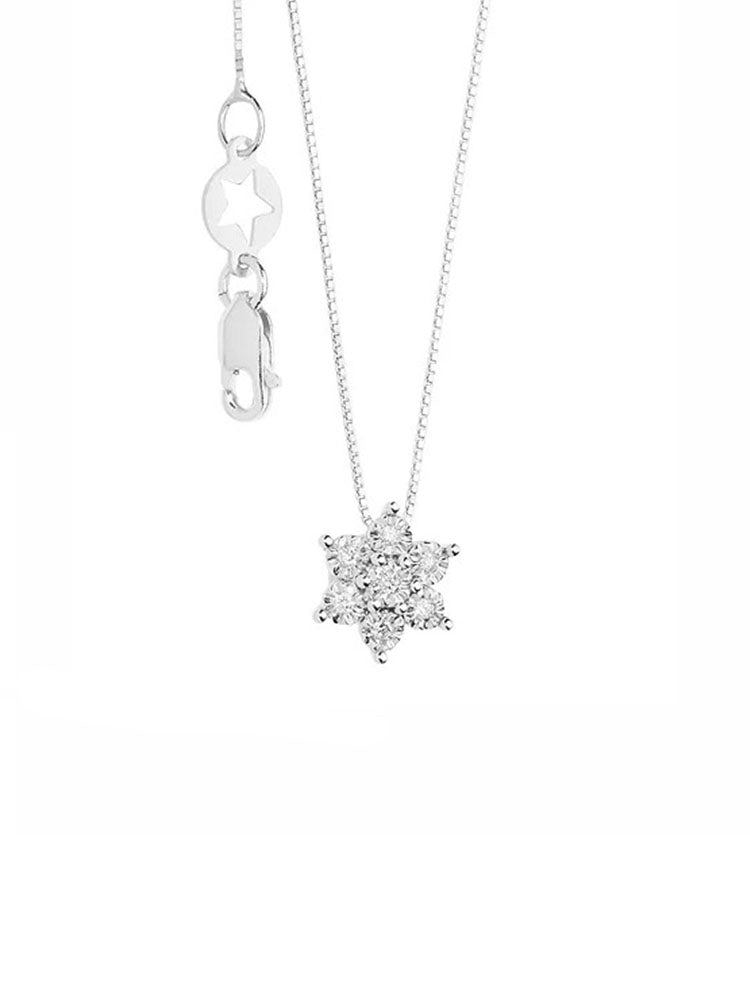 COLLANA DONNA IN ORO BIANCO CON DIAMANTI MOMENTI COMETE GIOIELLI