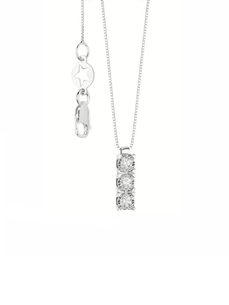 COLLANA DONNA TRILOGY IN ORO E DIAMANTI COMETE GIOIELLI