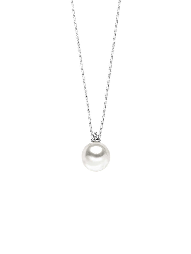 COLLANA DONNA, CON PERLA IN ORO E DIAMANTI COMETE GIOIELLI