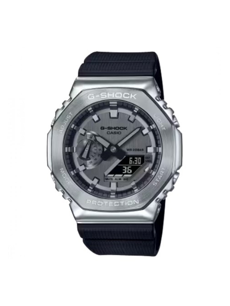 OROLOGIO UOMO ANALOGICO E DIGITALE CON CASSA IN ACCIAIO E CINTURINO IN RESINA NERO CASIO