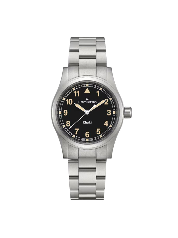 OROLOGIO UOMO KHAKI FIELD 38 MM SOLO TEMPO IN ACCIAIO HAMILTON