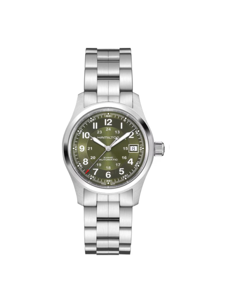 OROLOGIO UOMO KHAKI FIELD AUTOMATICO 38 MM CON QUADRANTE VERDE HAMILTON