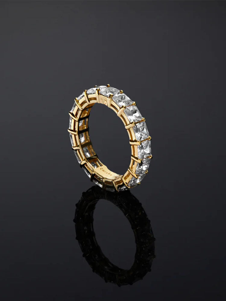 ANELLO DONNA GIRODITO IN ACCIAIO DORATO E ZIRCONI BIANCHI MIS 14 CHIARA FERRAGNI