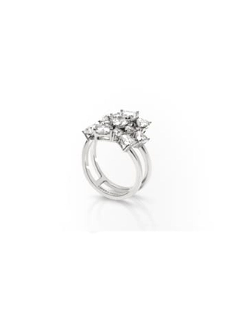 ANELLO DONNA IN ARGENTO CON ZIRCONI A CUORE BIANCHI MIS 14 CHIARA FERRAGNI