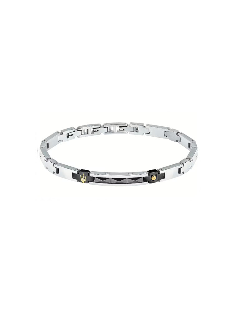 BRACCIALE UOMO CERAMIC IN ACCIAIO MASERATI
