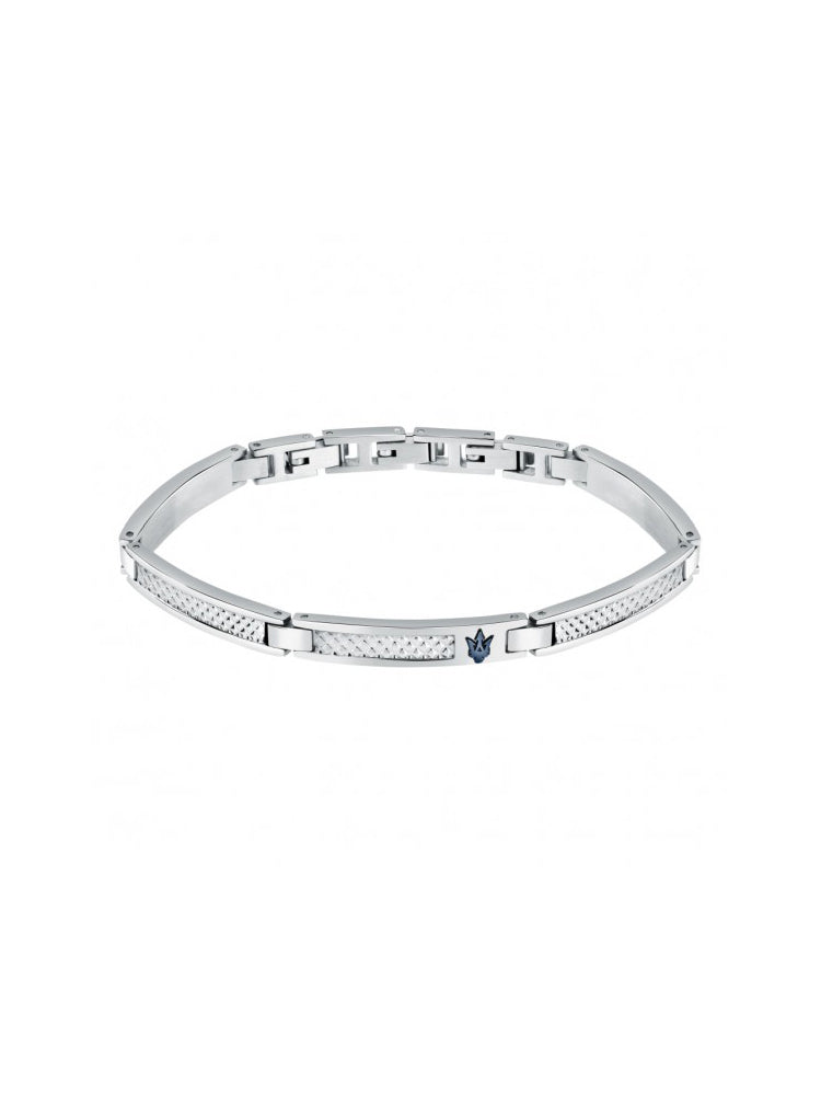 BRACCIALE UOMO JEWELS ICONIC IN ACCIAIO E PVD BLU MASERATI