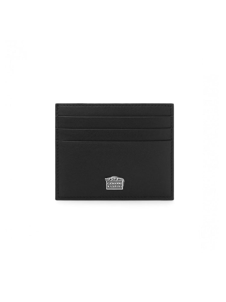 PORTACARTE UNISEX IN PELLE LISCIA CON LOGO GIOVANNI RASPINI