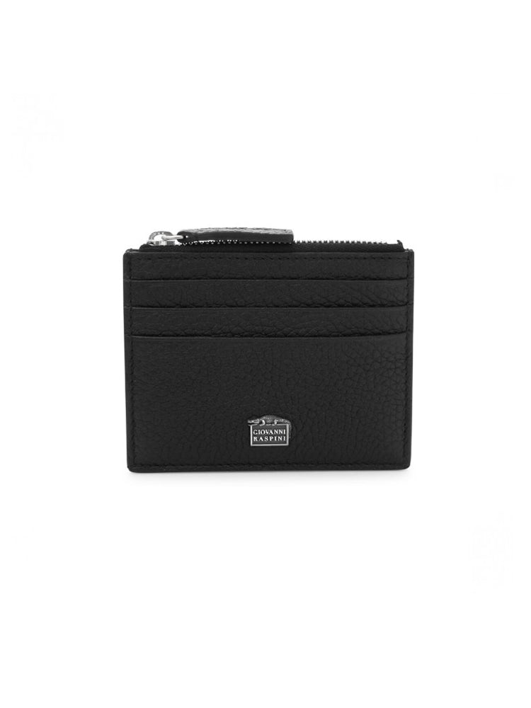 PORTACARTE UNISEX CON ZIP IN PELLE GOFFRATA GIOVANNI RASPINI