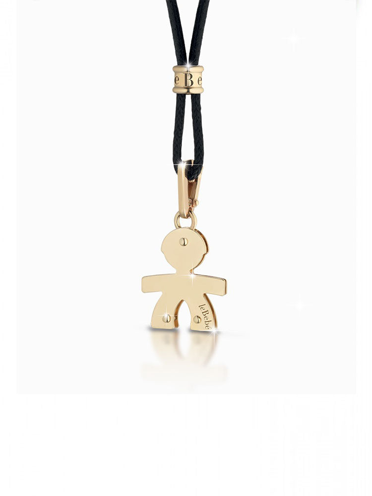 COLLANA BIMBO MEDIA ORO GIALLO CON LACCETTO LE BEBE'