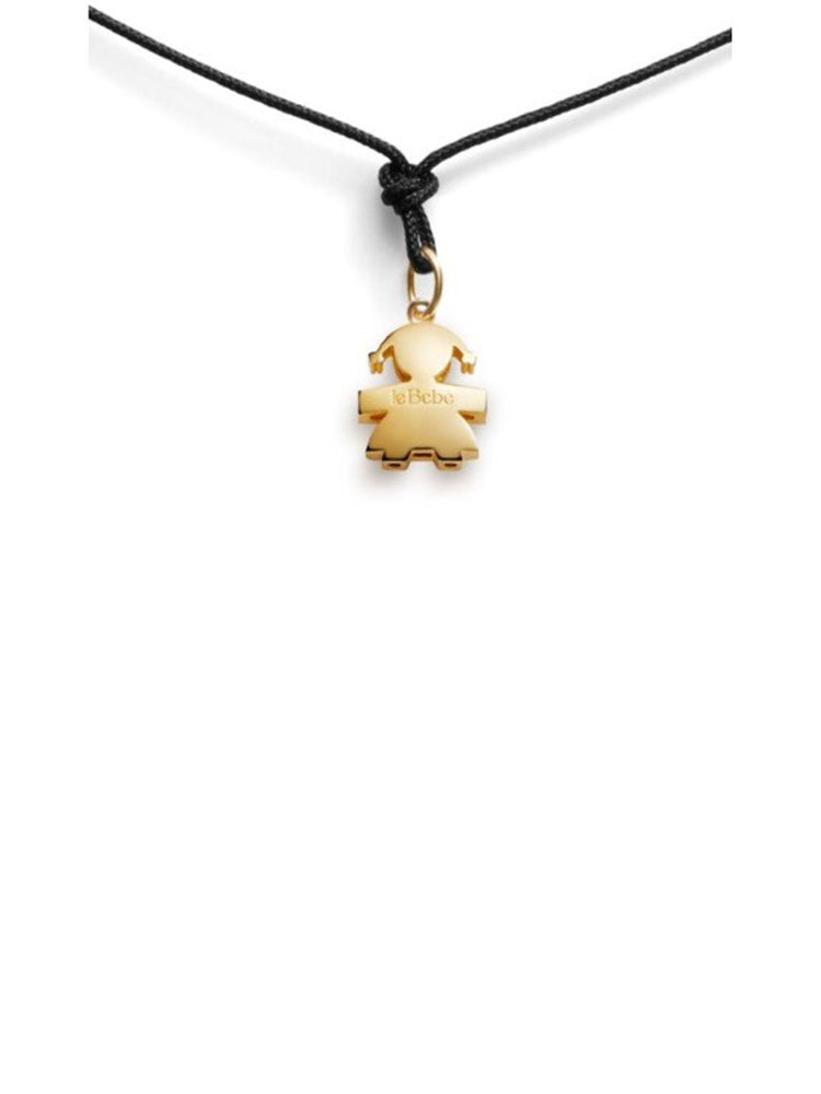 COLLANA DONNA CON CIONDOLO I TESORINI CON SAGOMA BIMBA IN ORO GIALLO LE BEBE'