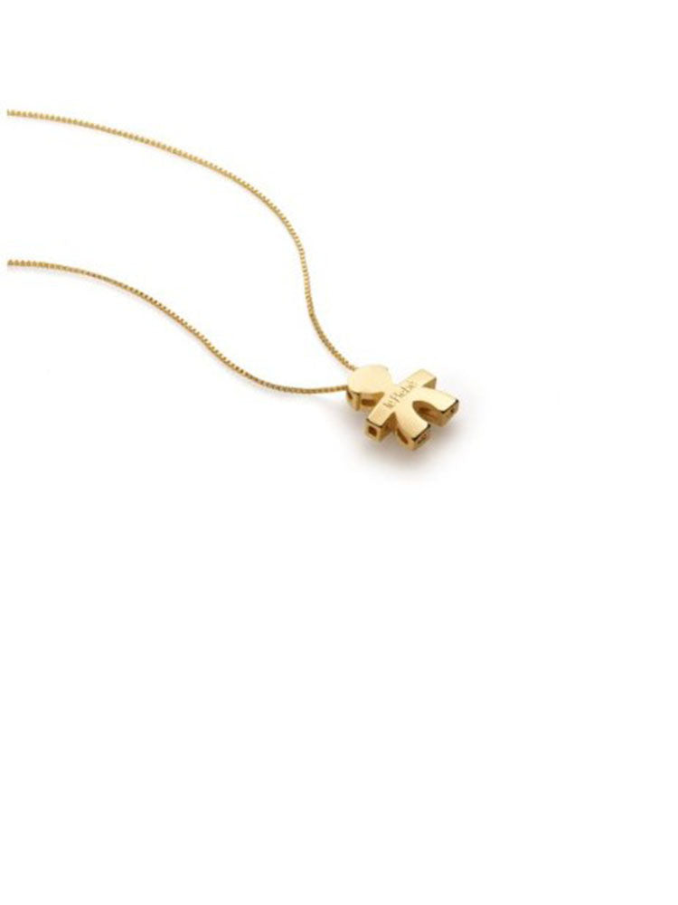 COLLANA DONNA CON CIONDOLO I TESORINI CON SAGOMA BIMBO E CATENA IN ORO GIALLO LE BEBE'