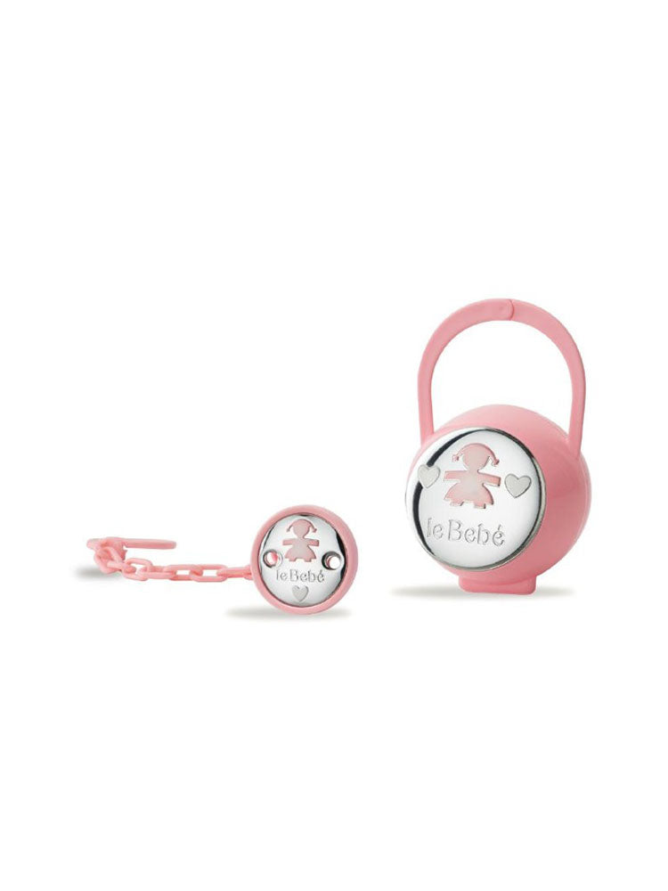 SET PORTA CIUCCIO ROSA LE BEBE'