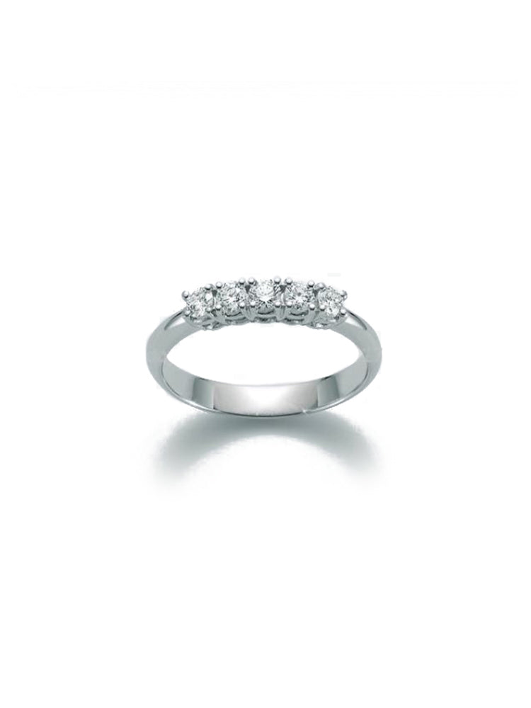 ANELLO DONNA VERETTA IN ORO BIANCO E DIAMANTI MILUNA