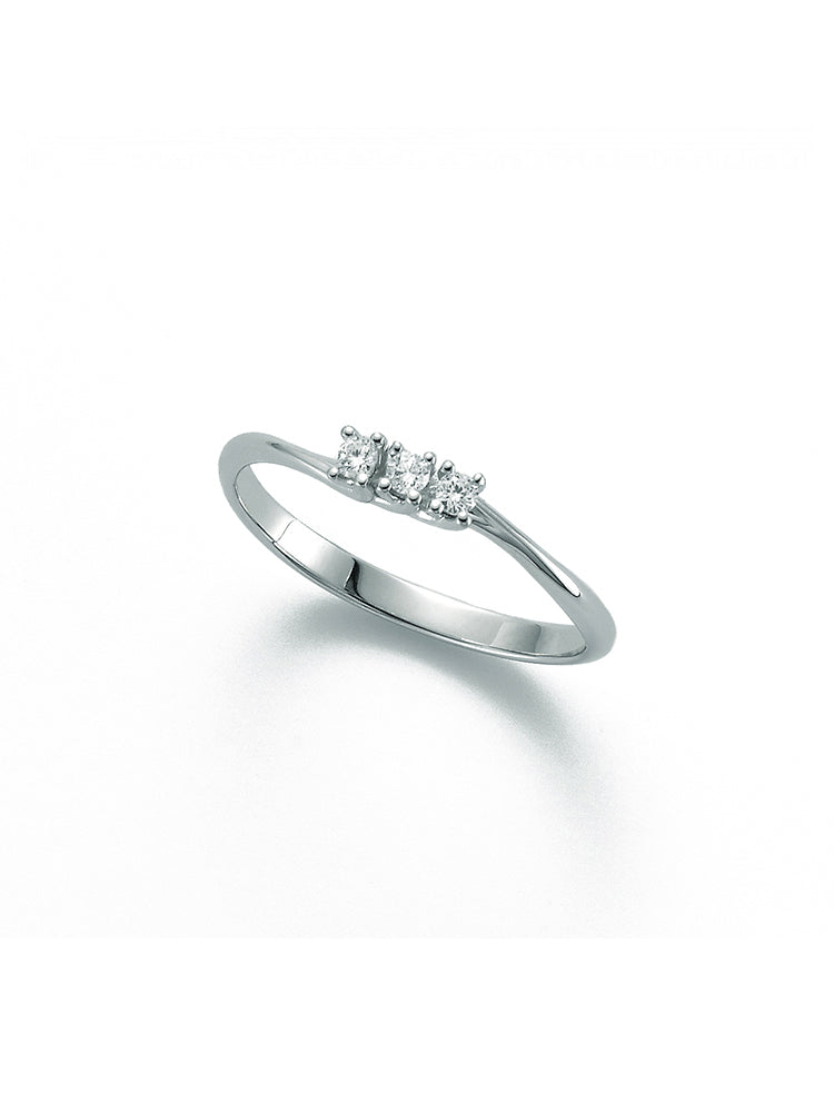 ANELLO DONNA TRILOGY DIAMANTI E ORO BIANCO MILUNA
