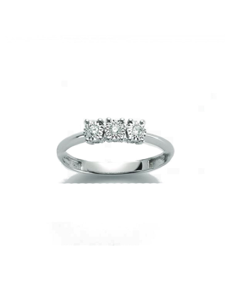 ANELLO DONNA TRILOGY IN ORO BIANCO E DIAMANTI MILUNA